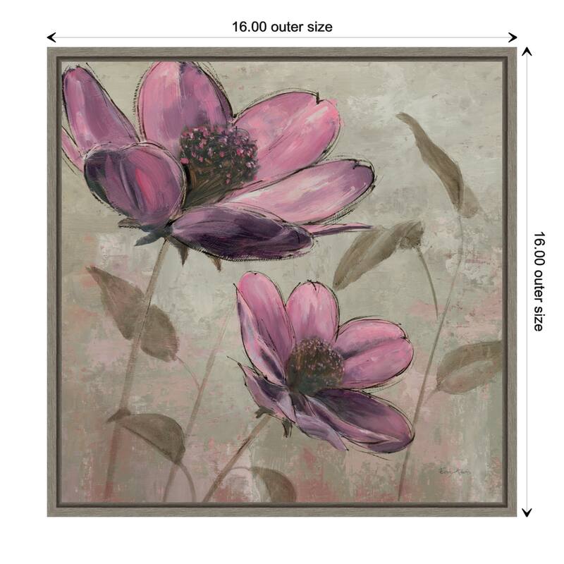 Plum Floral II by Emily Adams Framed Canvas Art
