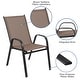 preview thumbnail 36 of 35, 5 Pack Outdoor Stack Chair with Flex Comfort Material - Patio Stack Chair