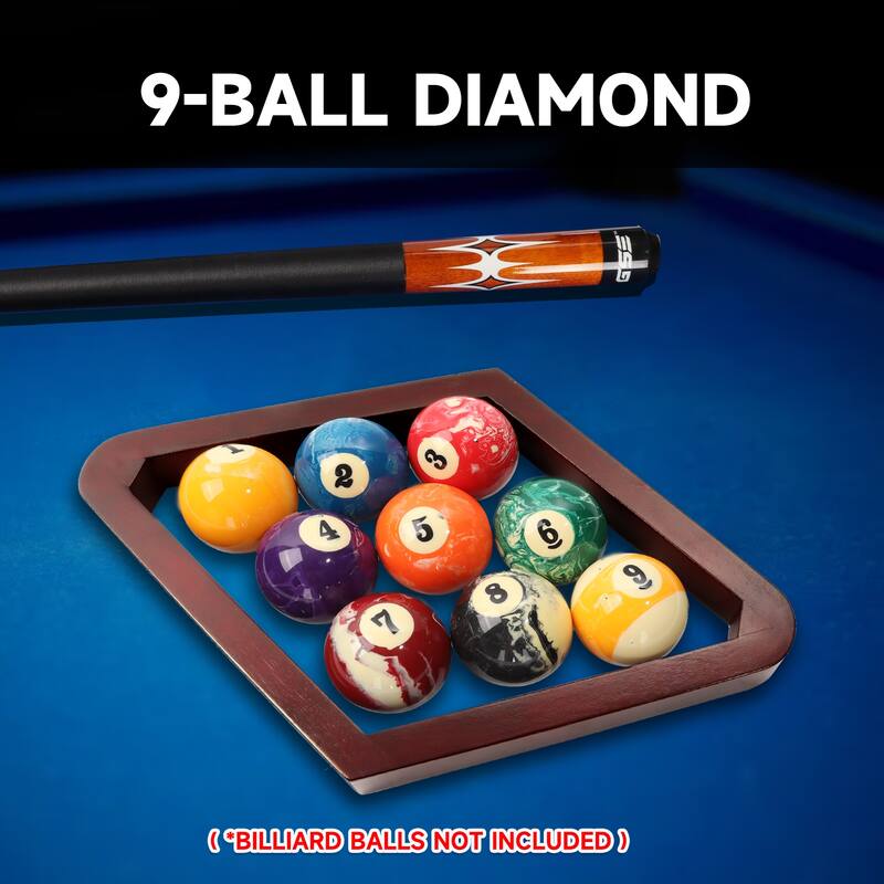 GSE™ Heavy-Duty Mahogany Solid Wood Billiard 8-Ball Triangle/9-Ball Diamond Pool Ball Racks for 2-1/4" Pool Balls
