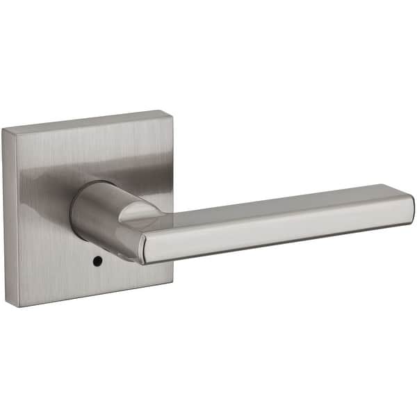 Shop Kwikset 155hfl Halifax Privacy Door Lever Set With Push Button Lock Overstock 17136785 Satin Nickel