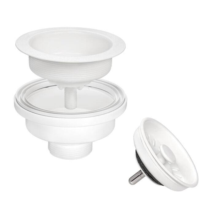 Ruvati 30 x 18 inch Granite Composite Undermount Single Bowl Kitchen Sink - Arctic White - RVG2030WH