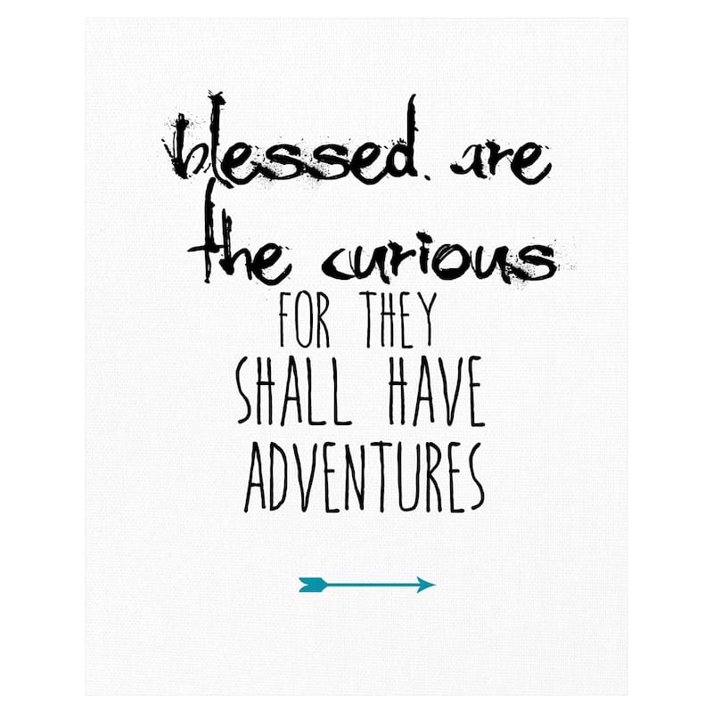 Blessed are the Curious Canvas Art Print