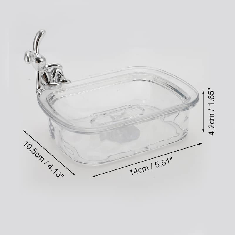 Waterproof Rabbit Pattern Soap Holder for Bathroom 5.51"x4.13"x1.65" 1 Pc