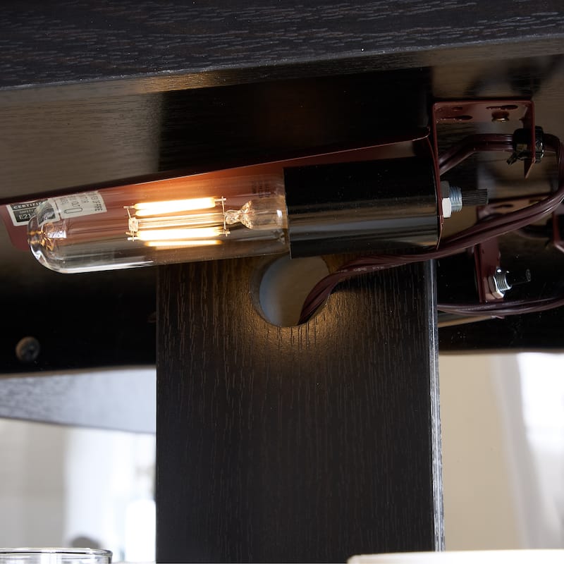 Curio Cabinet with Tempered Glass Doors, Lighted Display Cabinet with Mirrored Back Panel & Adjustable Shelves