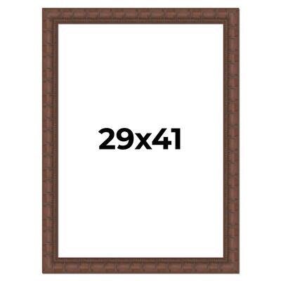 29x41 Frame Pewter Solid Wood Picture Frame Width 1.625 Inches | Interior Frame Depth 0.6875 Inches