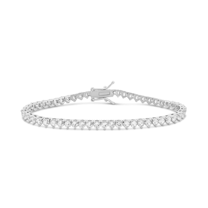 SHYMI Three Prong 2mm Round Tennis Bracelet - Silver
