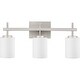 preview thumbnail 2 of 3, Wilburn 3-Light Integrated LED Brushed Nickel Vanity Light