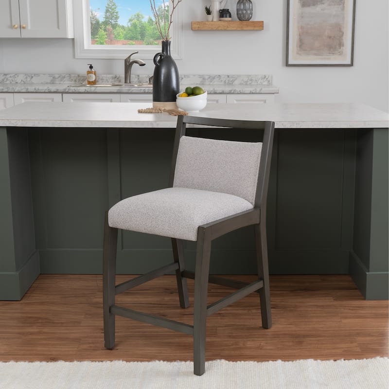 Skylar Upholstered Counter Stool - Grey