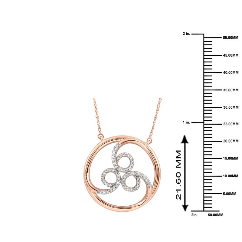 1/8ct TDW Four Elements of Nature-Wind Diamond Pendnat in Silver by De Couer