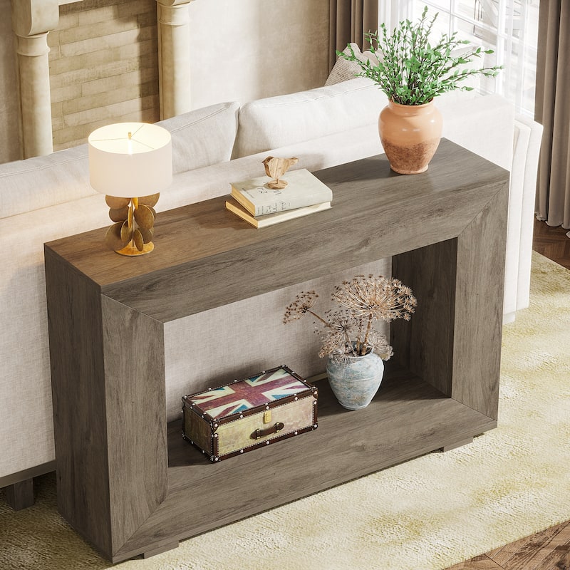 47 Inches Narrow Wood Console Table with Storage - 47.24" W x 29.1" H x 11.81" D