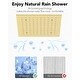 preview thumbnail 27 of 44, EVERSTEIN LED Thermostatic Shower Faucet System 12" Rainfall Shower Head with 3 Way Valve and 6 Body Jets