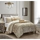Chic Home Athina 9-Piece Lustrous Jacquard Fabric And Burnout Velvet ...