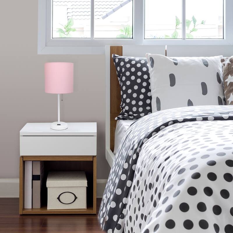 Porch & Den Custer Metal/ Fabric Lamp with Charging Outlet