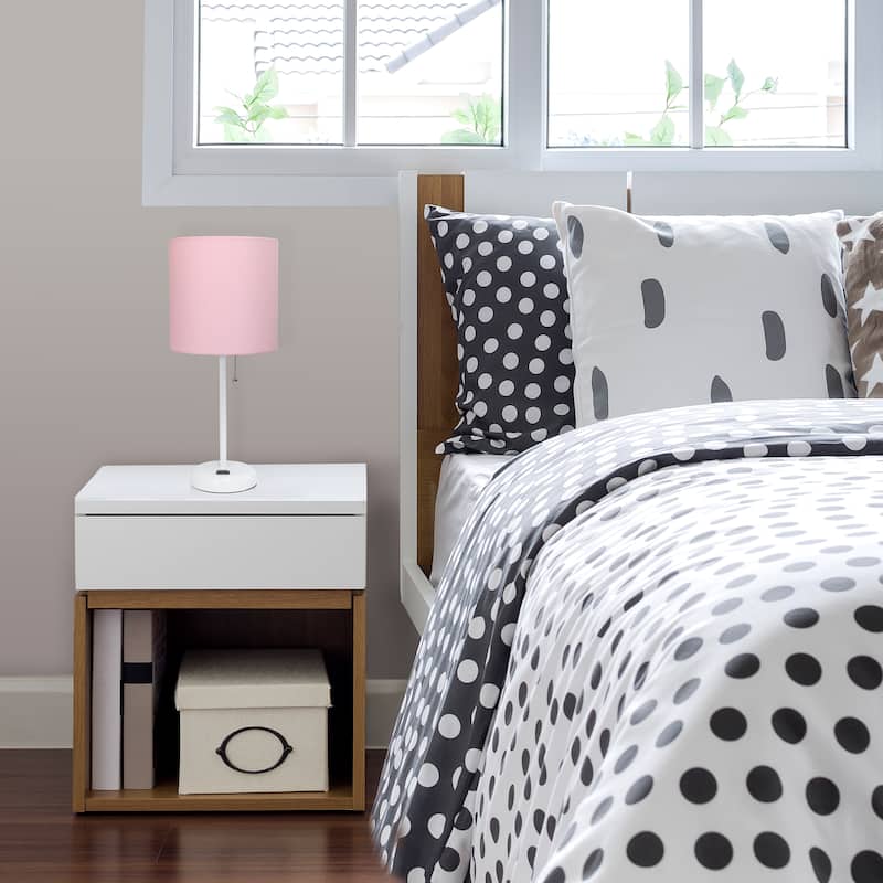 Simple Designs 9.5" Desk Lamp with Charging Outlet and LED Bulb Included - 19.50