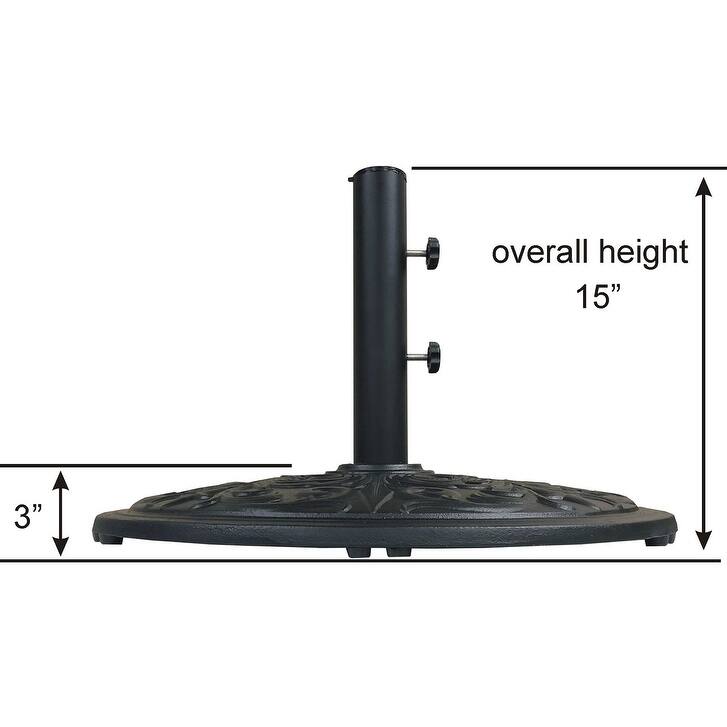 Tropishade 50 lb Cast Iron Umbrella Base, Black finish On Sale Bed