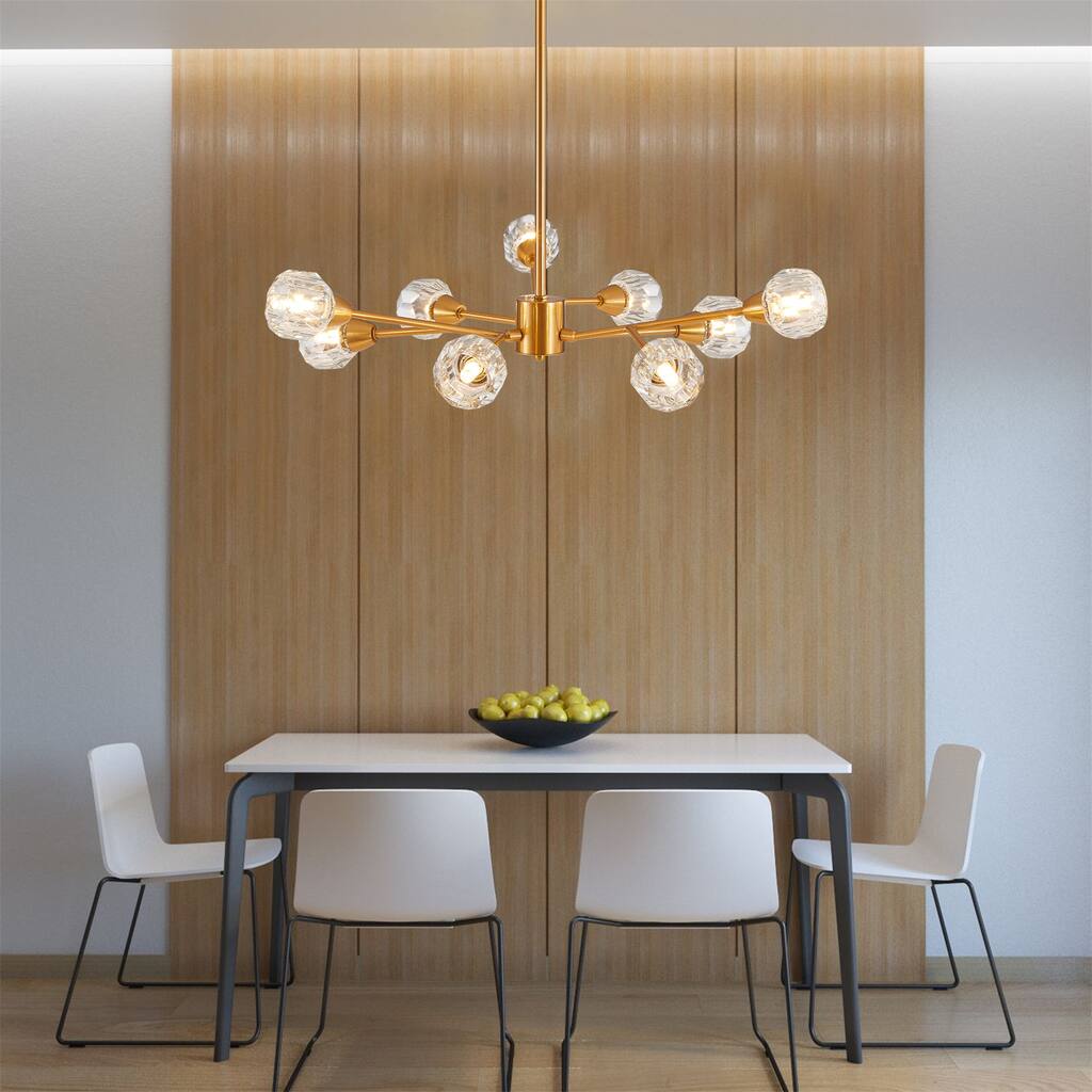 9 Lights Crystal Chandeliers(Bulbs Not Included)