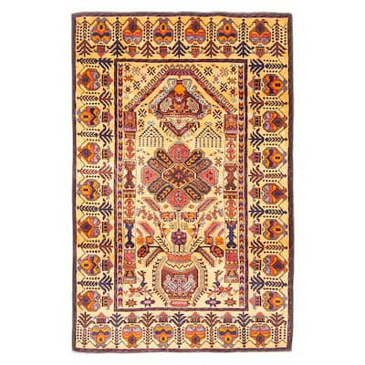 Teimani Orange Rug 2'11" x 4'7" - 2'11 x 4'7