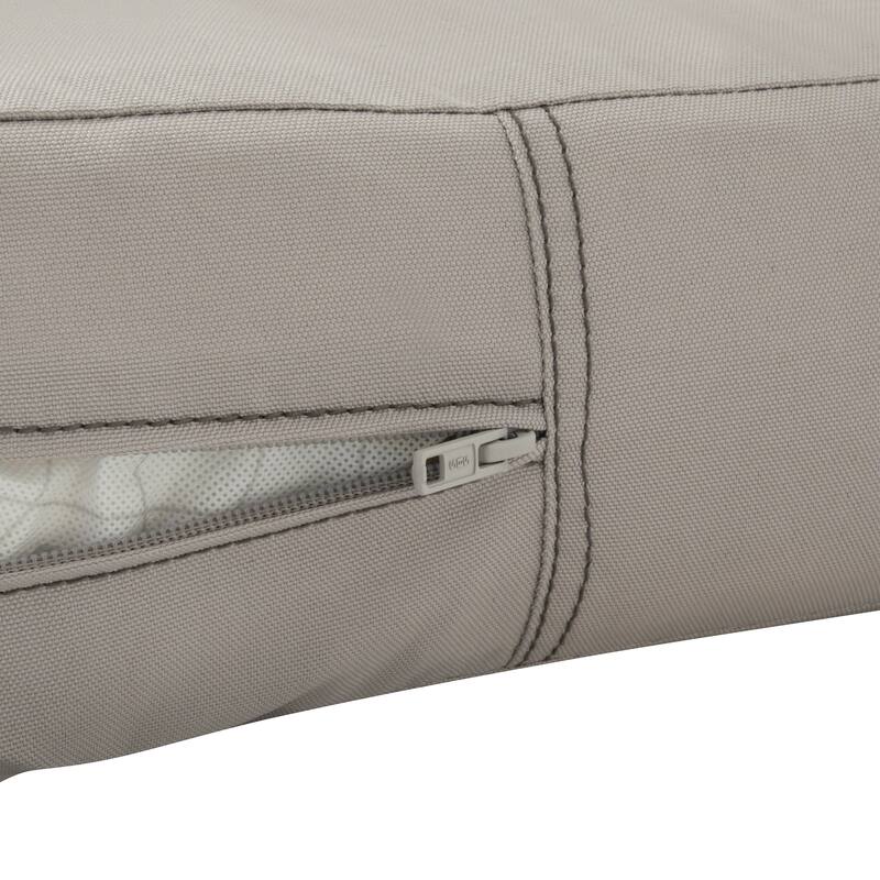 Classic Accessories Ravenna Water-Resistant 21 x 19 x 5 Inch Patio Seat Cushion, Empire Blue