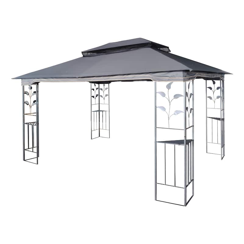 Outdoor Gazebo Tent with Ventilated Roof & Mosquito Net