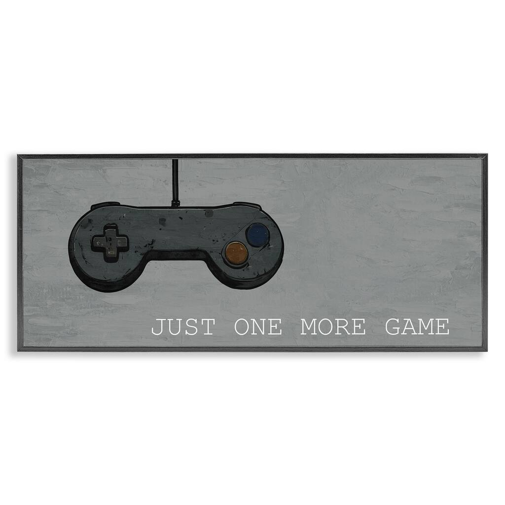 Stupell Just One More Rustic Gaming Framed Giclee Art Design By Kim Allen