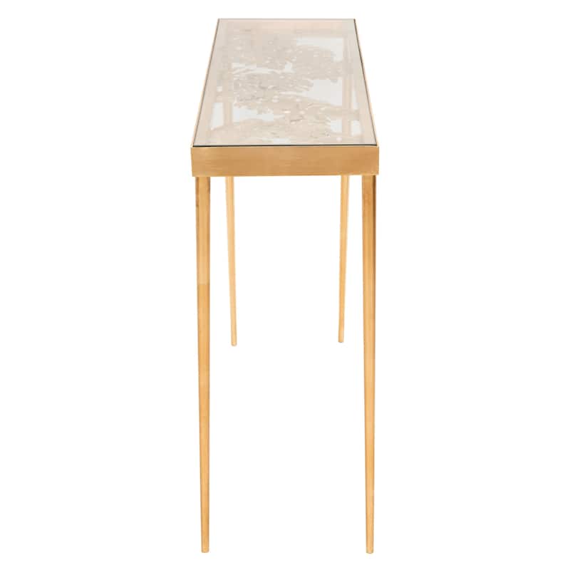SAFAVIEH Rinda Palm Leaf Console Table - 12" x 42" x 30" - 12Wx42Dx30H