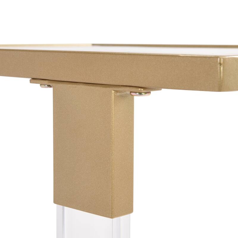 Chrome Glass Side Table Acrylic End Table