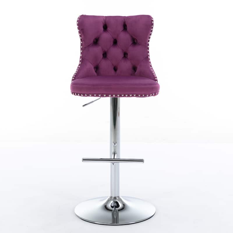 Barstools Adjusatble Seat Height From 25-33 Inch - Purple