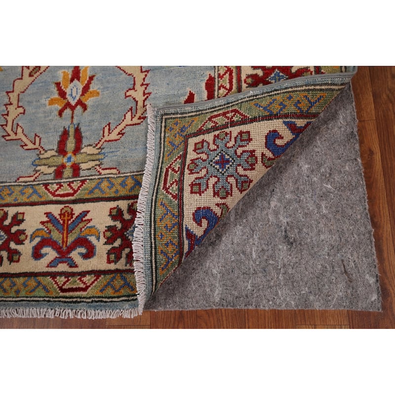 Light Blue Kazak Oriental Accent Rug Hand-Knotted Wool Carpet - 3'6" x 5'4"
