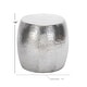 preview thumbnail 106 of 168, Silver or Bronze Metal Hammered Side End Accent Table with Hourglass Shape