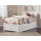 preview thumbnail 2 of 7, Orlando Twin Platform Bed with Footboard & 2 Storage Drawers in White
