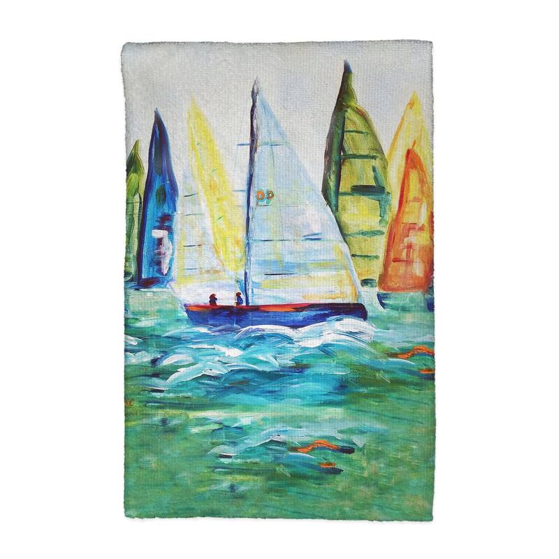 Betsy's Sailboats Kitchen Towel - 16x25
