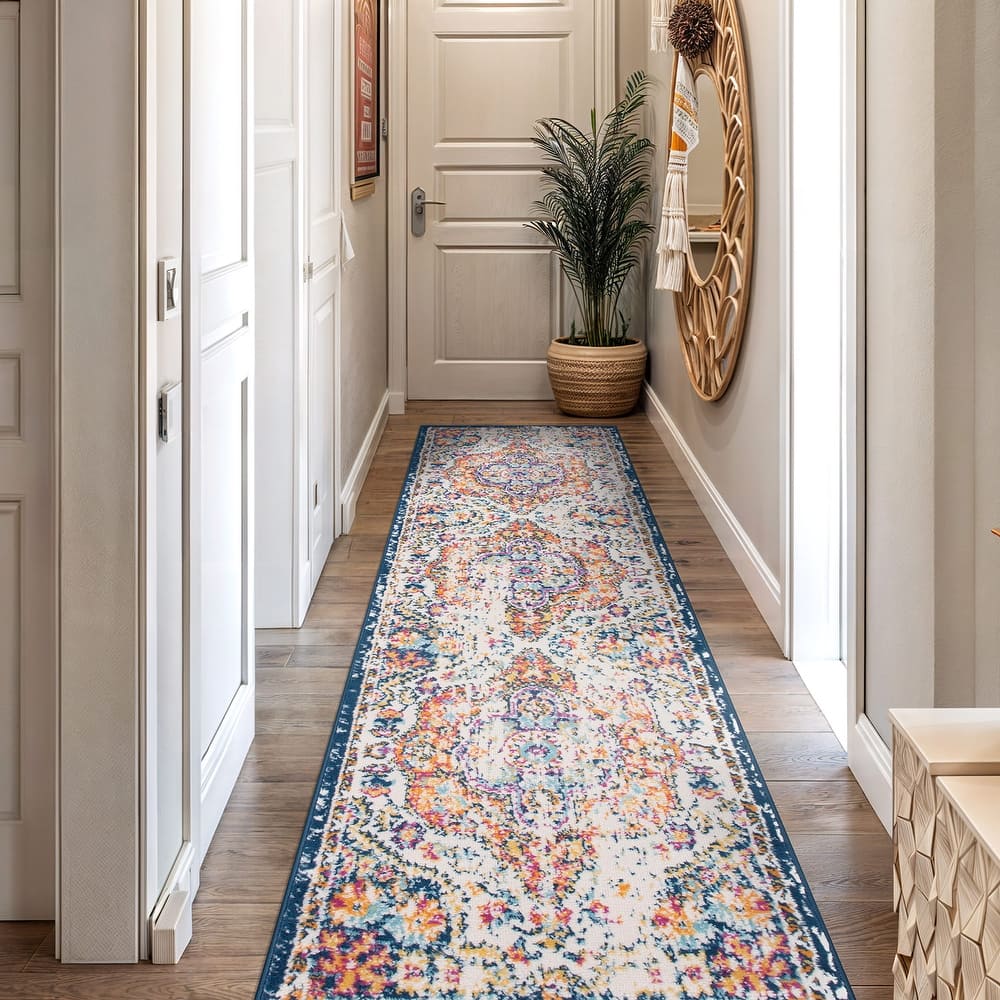 The Curated Nomad Sunset Distressed Vintage Bohemian Rug