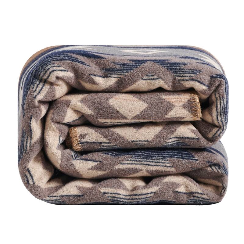 Paseo Road by HiEnd Accents Taos Wool Blend Southwestern Aztec Throw Blanket,1PC