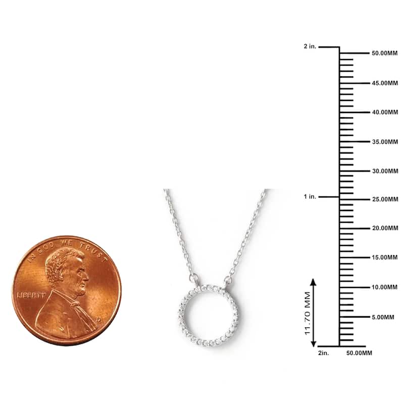 1/10ct Diamond Geometric Pendant Necklace in Silver for Women