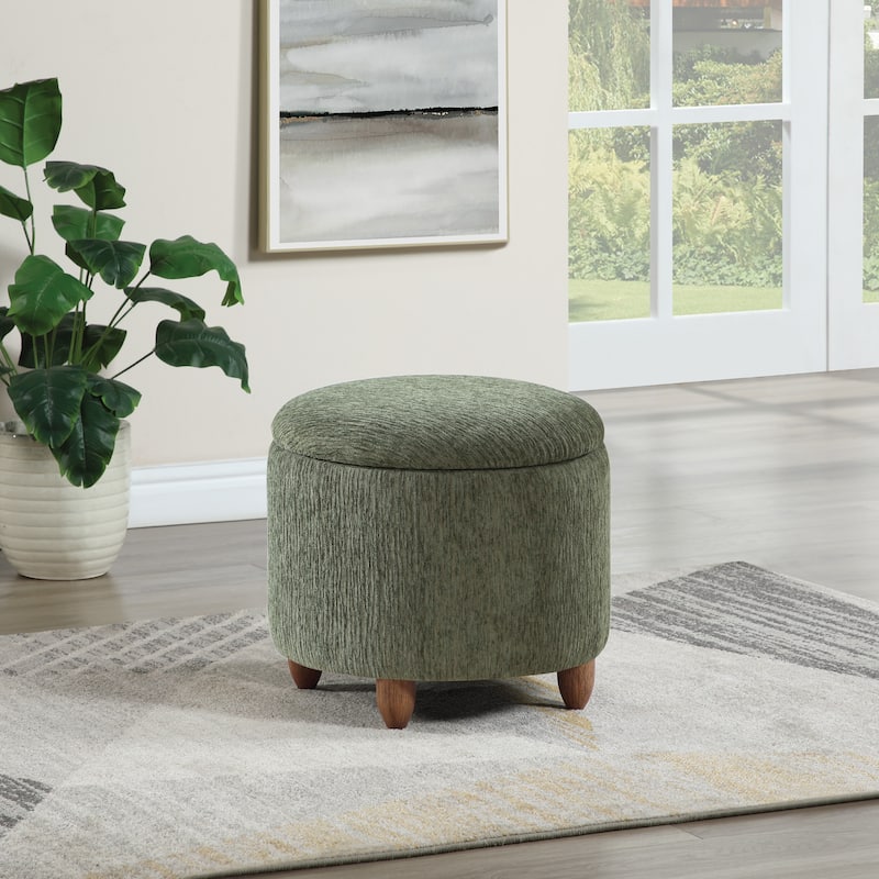 Lyra Storage Ottoman with Medium Oak Legs