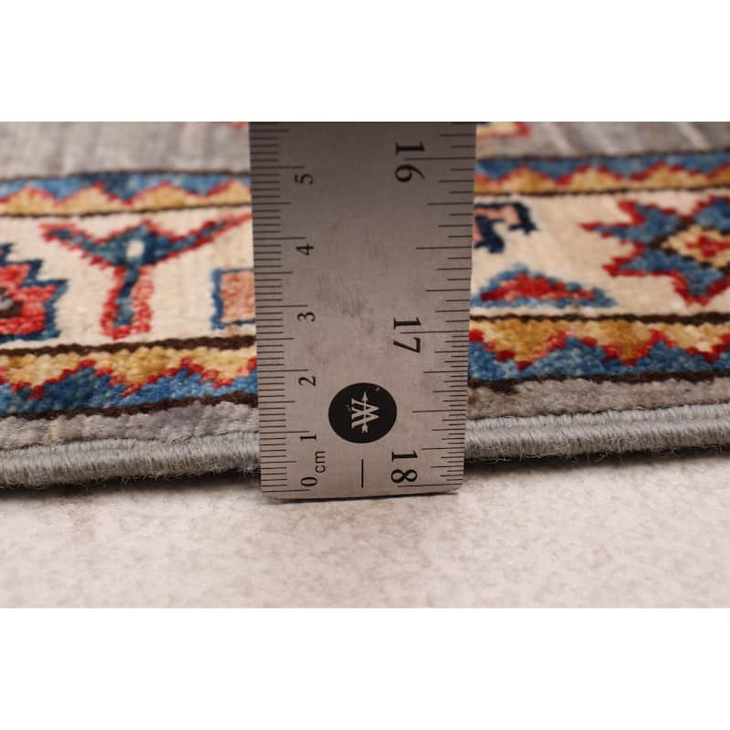ECARPETGALLERY Hand-knotted Aryana Grey Wool Rug - 2'0 x 6'1