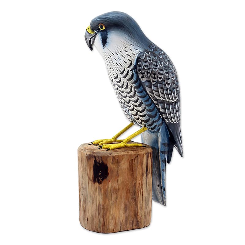 Novica Handmade Peregrine Wood Sculpture