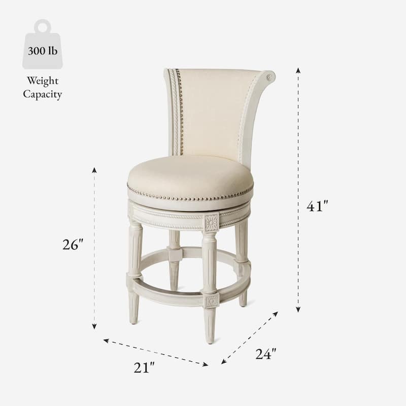 Maven Lane 26" Pullman Swivel Counter Height Kitchen Stool