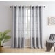 preview thumbnail 16 of 62, HLC.me Madison Faux Linen Textured Sheer Privacy Sun Light Filtering Window Grommet Thick Curtains Panels, Set of 2