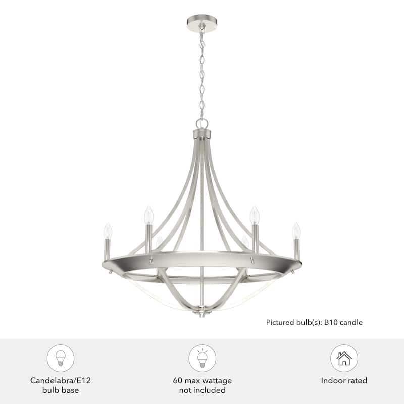 Hunter Perch Point Chandelier, Wheel, Candle, Dining Room, Entry, Modern Rustic, Industrial