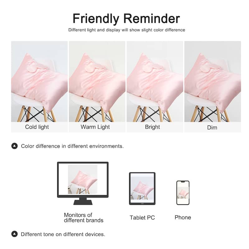 19 Momme Silk Pillowcase with Eye Cover Set