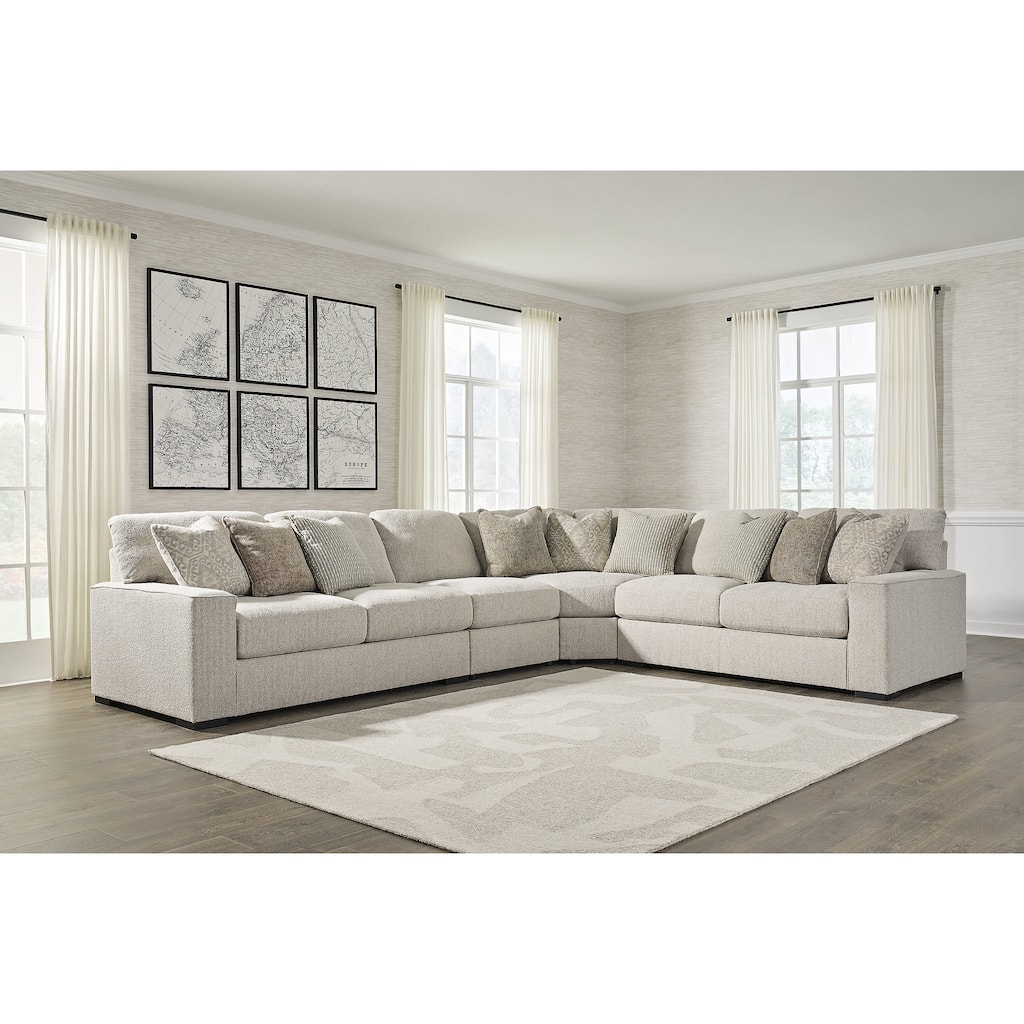 Signature Design by Ashley Ballyton Beige 4-Piece Sectional - 159.5" W x 127.5" D x 42" H