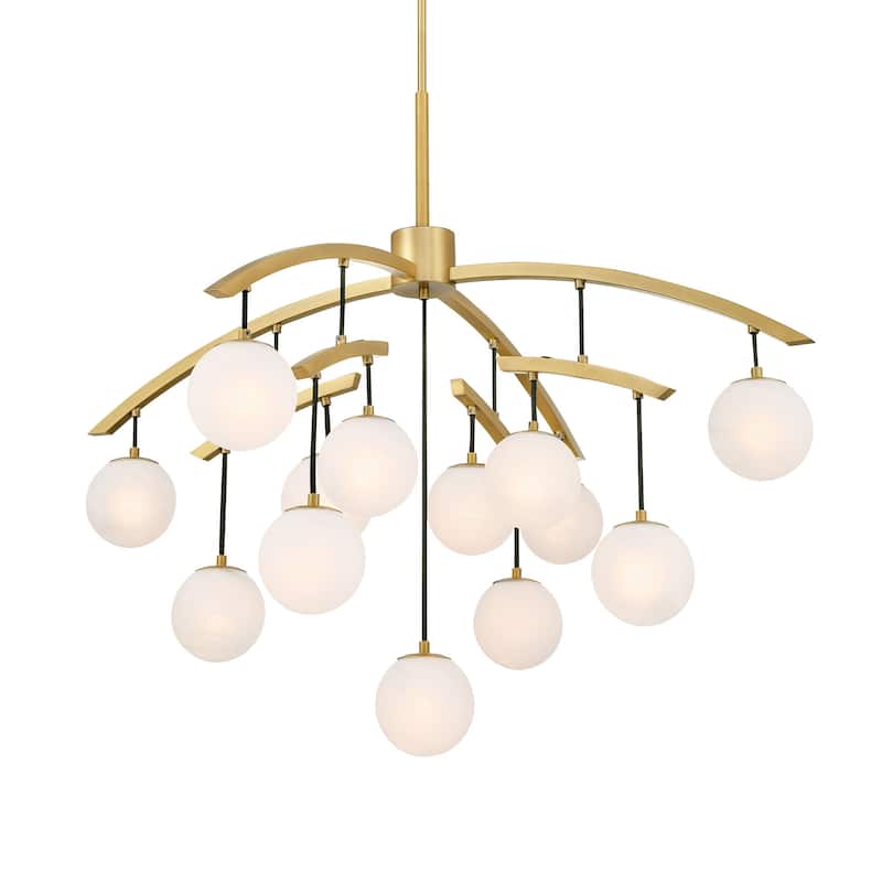 Minka Lavery 3748 Curven 13 Light 42" Wide Abstract Globe Chandelier - Legacy Brass