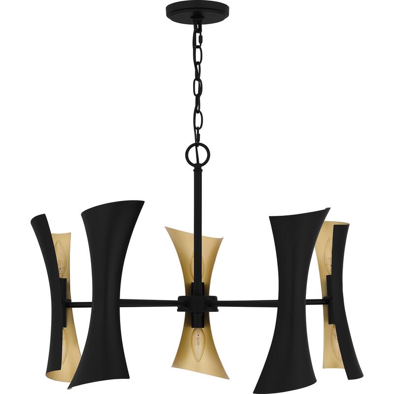 Myla 10-Light Matte Black Chandelier