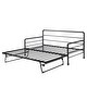 preview thumbnail 7 of 22, Industrial Style Twin Size Daybed with Adjustable Pop Up Trundle and Heavy-Duty Steel Metal Bedframe
