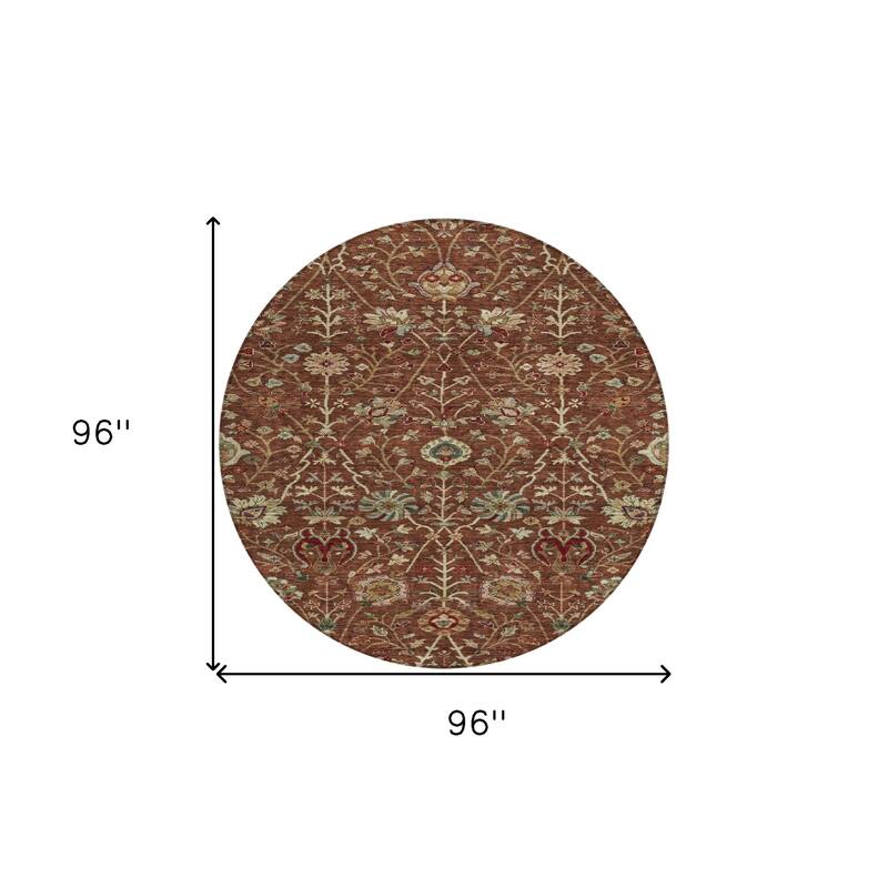 HomeRoots Floral Transitional Rectangle Outdoor Rug