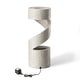 preview thumbnail 34 of 53, Glitzhome Modern Minimalist Spiral LED Polyresin Outdoor Fountain with Small Planter