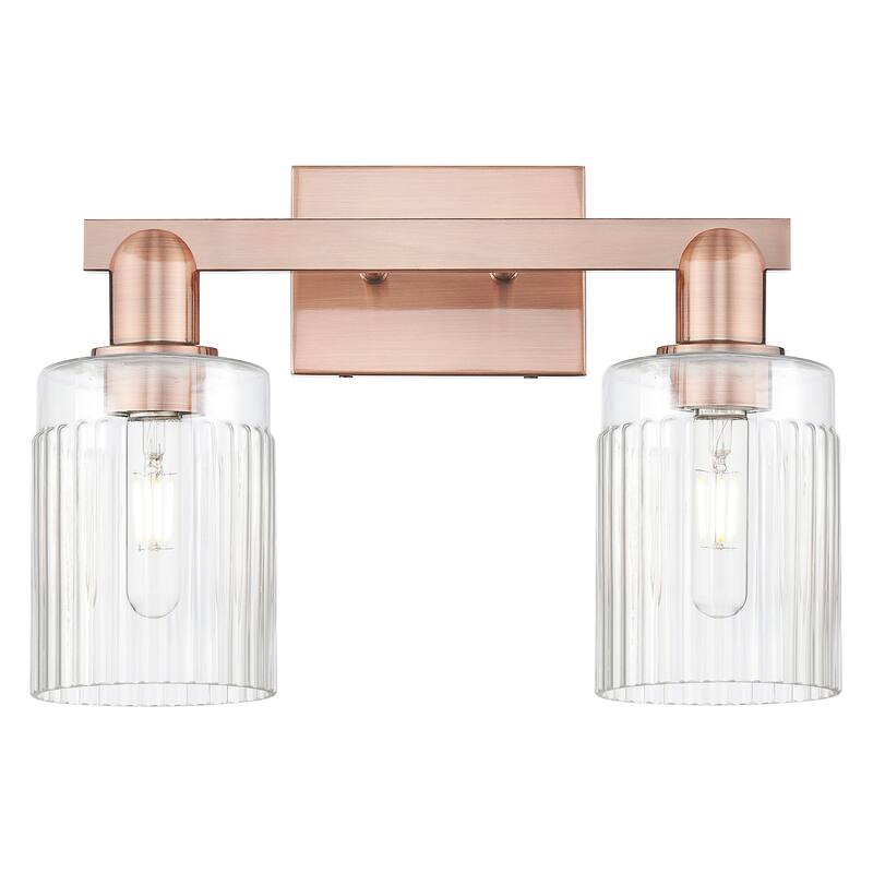 Innovations Lighting 716-2W-11-16 Hadley Vanity Hadley 2 Light 16" - Antique Copper / Clear