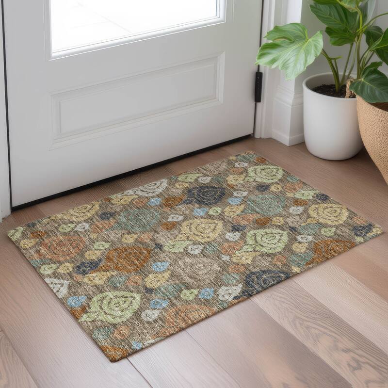 Machine Washable Indoor/ Outdoor Casual Zona Chantille Rug