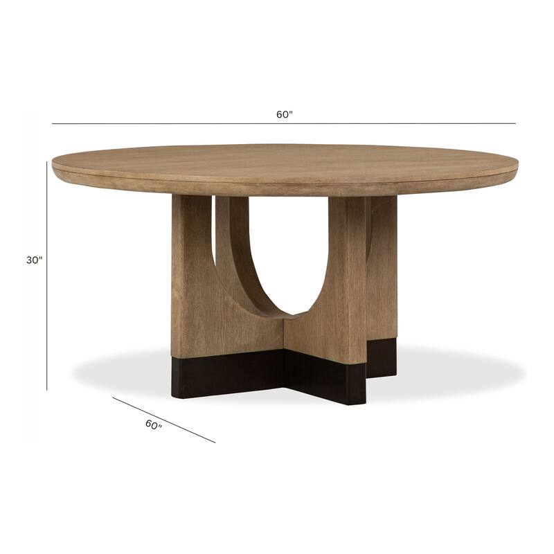 Magnussen Home Tristan Swiss Coffee 60" Round Dining Table - 60''W x 60''D x 30''H